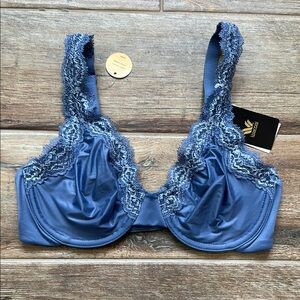 Wacoal Blue Lace Bra with Adjustable Straps 34C